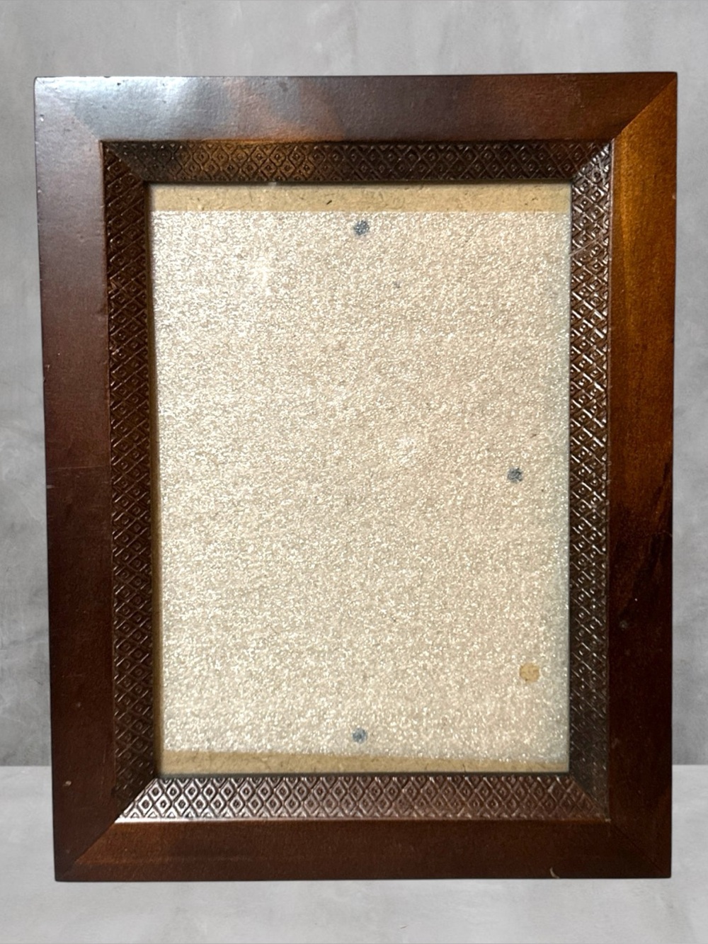 Wood Picture Frame ETCHED Border.. .. For 5 X 7” Picture